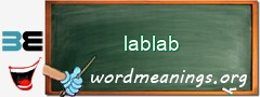 WordMeaning blackboard for lablab